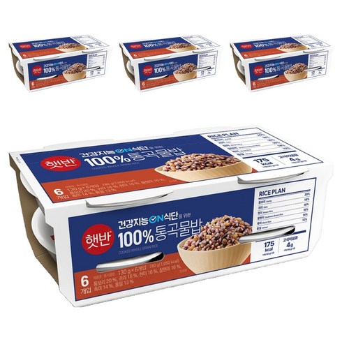 햇반 통곡물밥, 130g, 24개