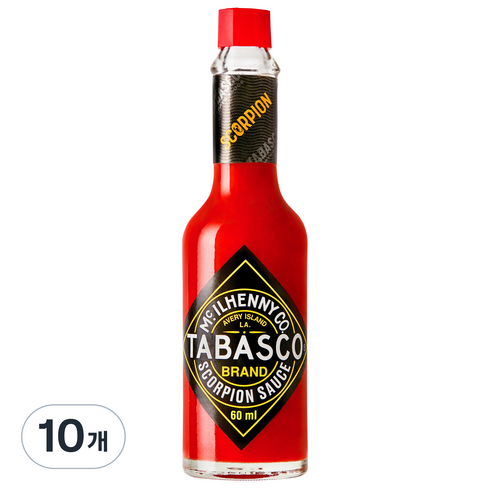 타바스코 스콜피온 소스, 60ml, 10개