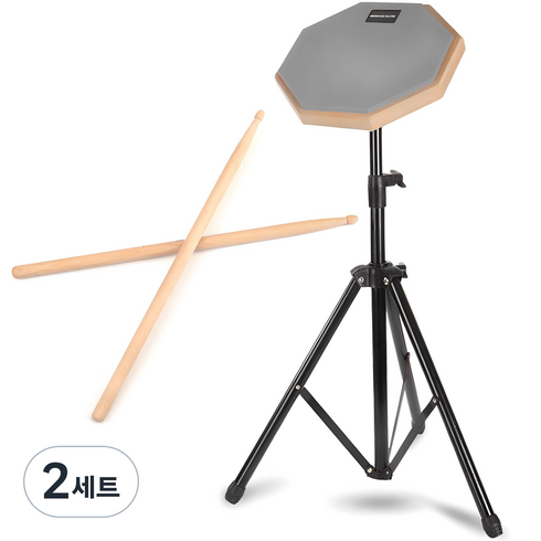 모나코올리브 휴대용 드럼연습패드 + 스틱 + 가방 풀세트, 혼합 색상, 2세트