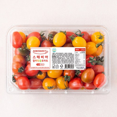 애드스윗 스테비아 컬러방울 토마토, 1kg, 1개