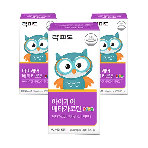 락피도 아이케어 베타카로틴, 90정, 3개