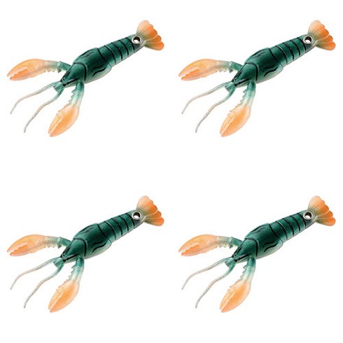 가재 소프트 루어 낚시 미끼 9.5cm, 7, 4개