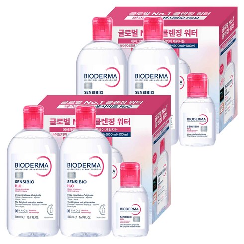 바이오더마 센시비오 H2O 클렌징 워터 세트 3종, 2세트