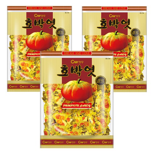 청우식품 호박엿 골드, 350g, 3개