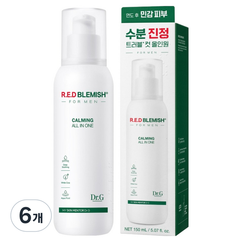 닥터지 레드 블레미쉬 포 맨 진정 올인원, 150ml, 6개