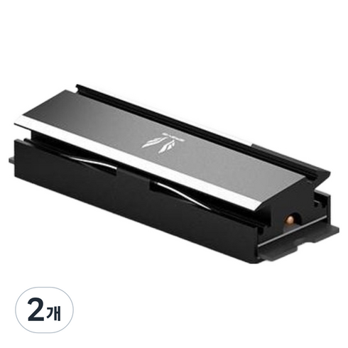 쓰리알시스템 빙하7 PLUS M.2 SSD 방열판, BLACK, 2개