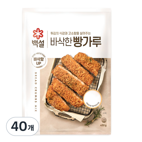 백설 빵가루, 450g, 40개