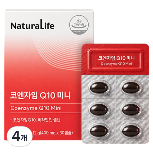 네츄럴라이프 코엔자임 Q10 미니 12g, 4개, 30정