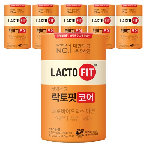 락토핏 코어 유산균 60p, 120g, 6개
