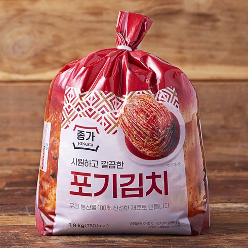 대상 종가 포기김치 비닐, 1.9kg, 1개