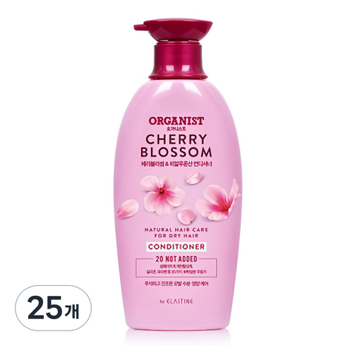 오가니스트 수분 영양 컨디셔너 체리블라썸, 500ml, 25개