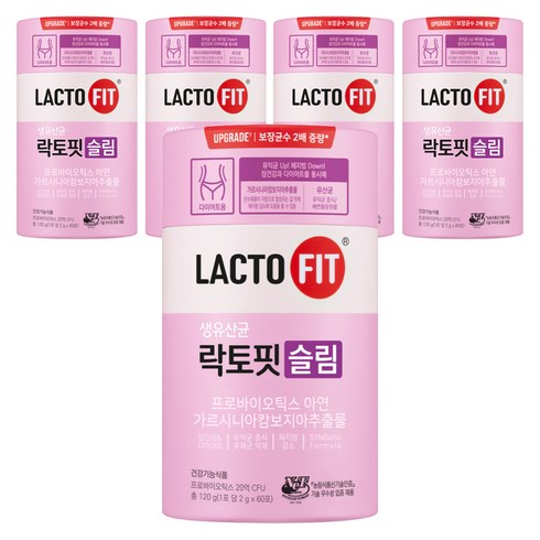 락토핏 슬림 유산균, 120g, 5개