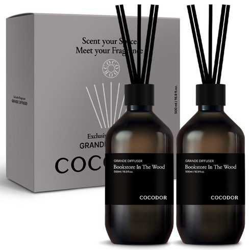 코코도르 그란데 디퓨저, 북스토어인더우드, 500ml, 2개