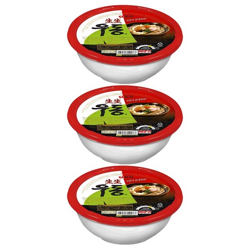 농심 생생우동 컵, 276g, 3개