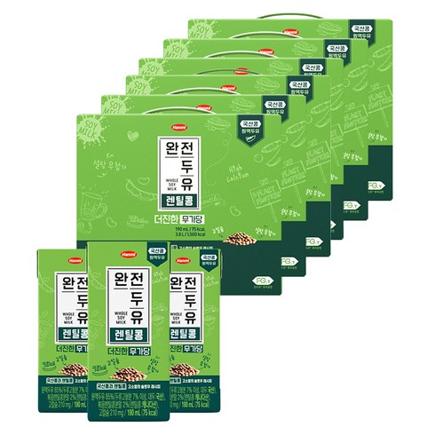 전두유 더진한 렌틸콩 무가당, 190ml, 120개