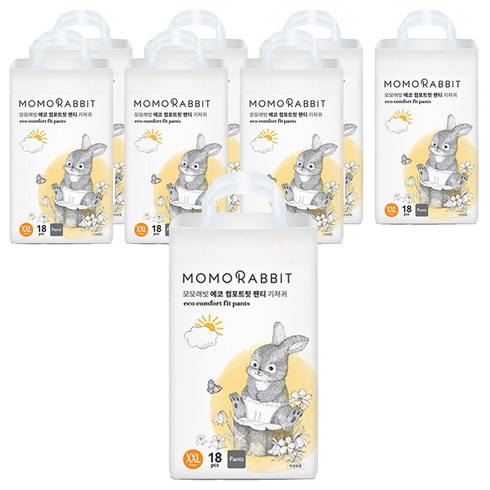 모모래빗 에코컴포트핏 팬티기저귀 유아용, 점보형(2XL), 144매