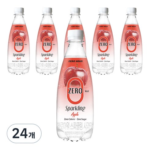제로아워 0kcal 스파클링 사과맛, 350ml, 24개