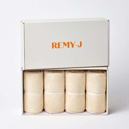 레미제이 크림 텐셀 밴딩타올 250g 40수 코마모달, 베이지, 4개