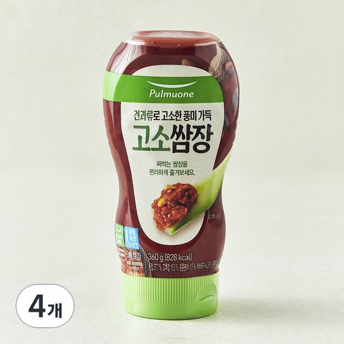 풀무원 튜브형 고소쌈장 (냉장), 360g, 4개