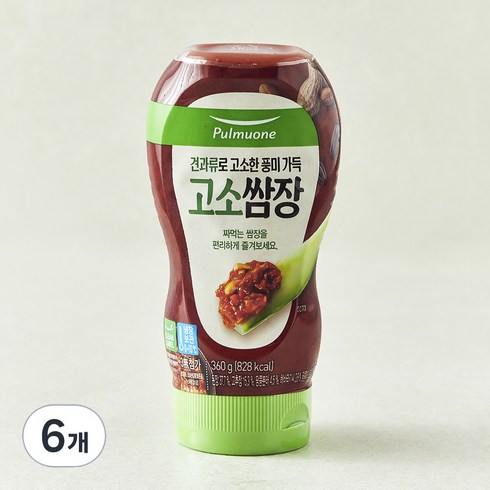 풀무원 튜브형 고소쌈장 (냉장), 360g, 6개