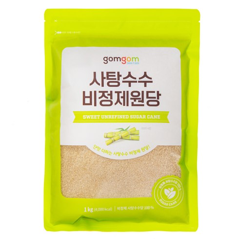 곰곰 사탕수수 비정제 원당, 1kg, 1개