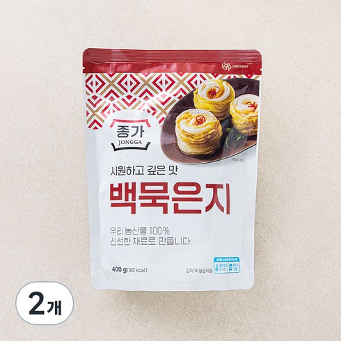 종가 시원하고 깊은 맛 백묵은지, 400g, 2개