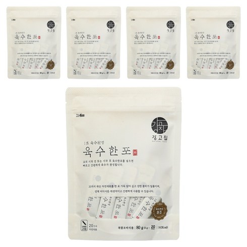 강고집 1초 육수완성 육수한포, 5개, 80g
