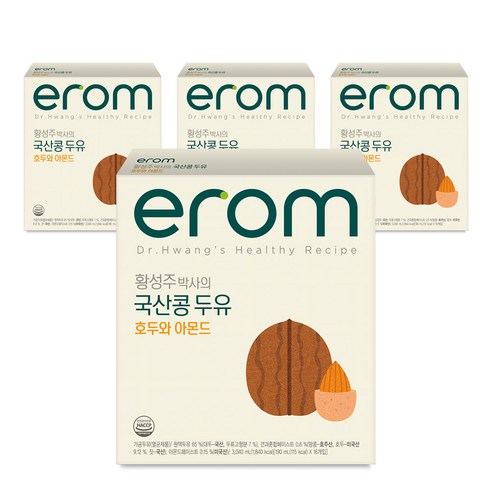 이롬 황성주 박사의 국산콩 두유 호두 아몬드, 190ml, 64개