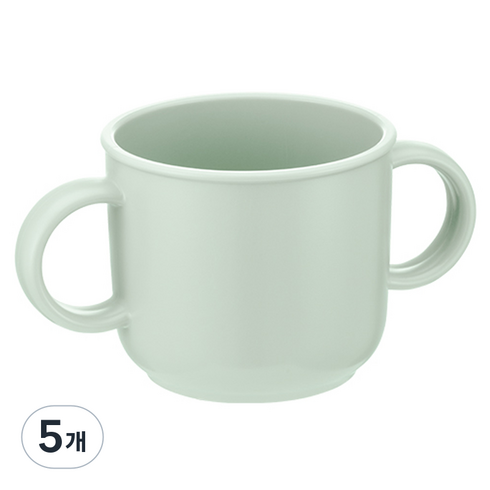 에디슨 아동용 에코젠 논슬립 양손컵, 260ml, 5개, 민트