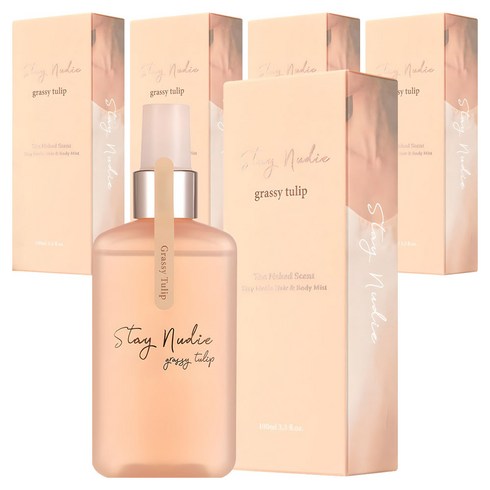바디홀릭 스테이누디 헤어 앤 바디미스트 그래시 튤립, 100ml, 5개