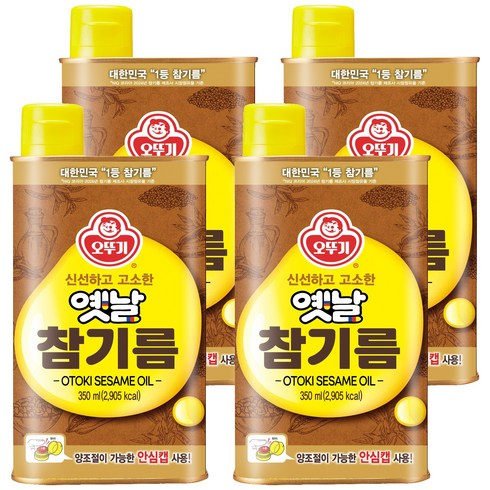 오뚜기옛날 참기름, 350ml, 4개