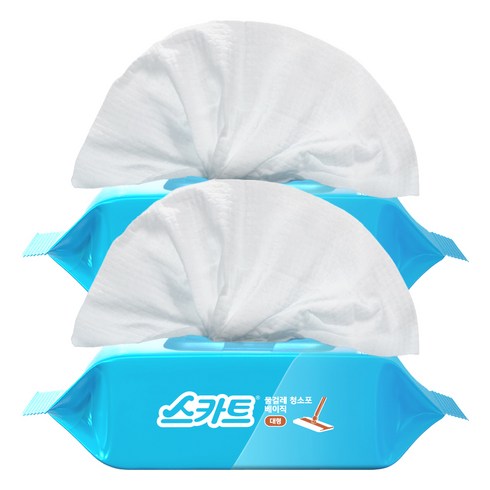 스카트 물걸레 청소포 베이직 대형 30매, 2개