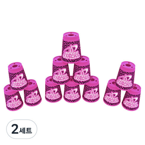 스피드스택스 프리미엄 스탠다드 레오파드 컵 12p, 혼합색상, 2세트