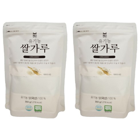 청오건강 유기농 쌀가루, 350g, 2개