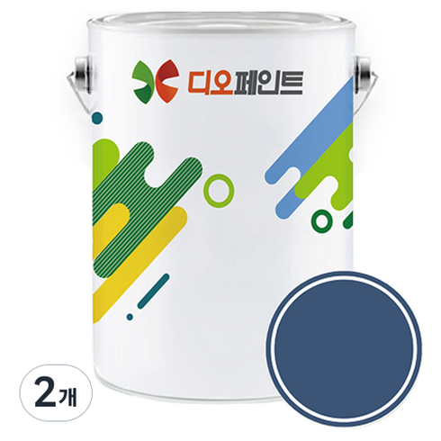 디오페인트 세라믹플러스 결로 곰팡이 방지용 페인트, 비비드39 마린블루, 4L, 2개