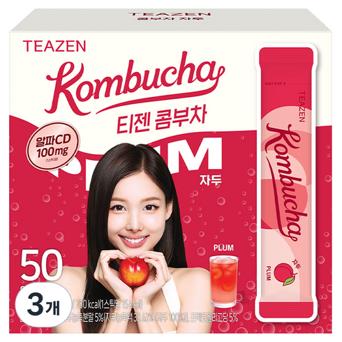 티젠 알파CD 콤부차 자두, 5g, 3개, 50개입