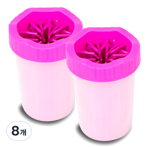 딩동펫 반려견 발세척기 대형, 핑크, 8개