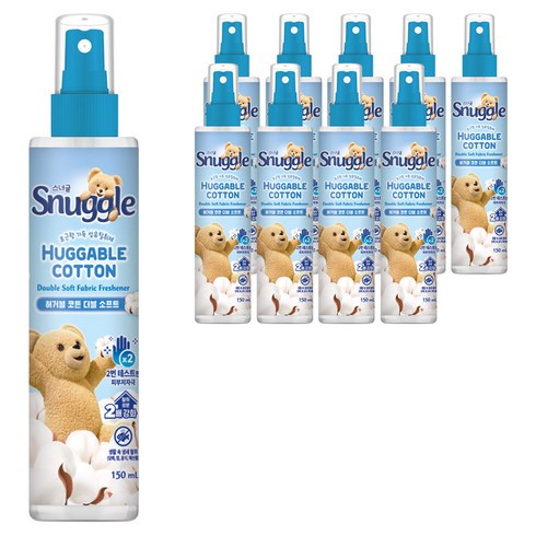 스너글 허거블 코튼 더블 소프트 섬유탈취제 본품, 150ml, 10개
