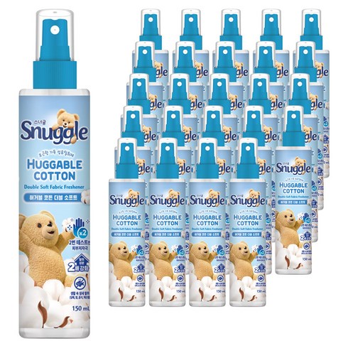 스너글 허거블 코튼 더블 소프트 섬유탈취제 본품, 150ml, 25개
