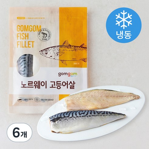 곰곰 노르웨이 고등어살 (냉동), 340g, 6개