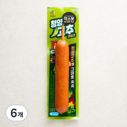 맥스봉 청양고추 후랑크, 80g, 6개