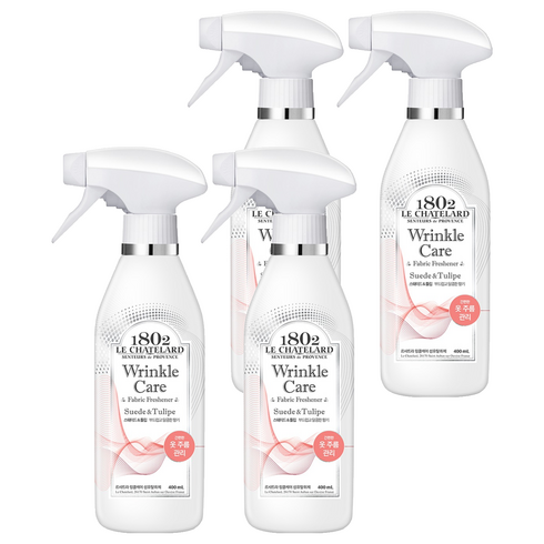 르샤트라1802 링클케어 섬유탈취제 스웨이드&튤립 본품, 400ml, 4개