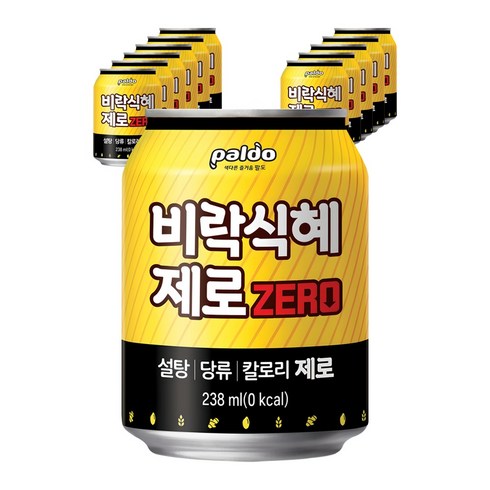 팔도 비락식혜 제로, 238ml, 12개