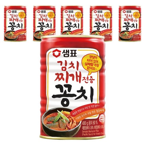 샘표 김치찌개전용 꽁치 통조림, 6개, 400g