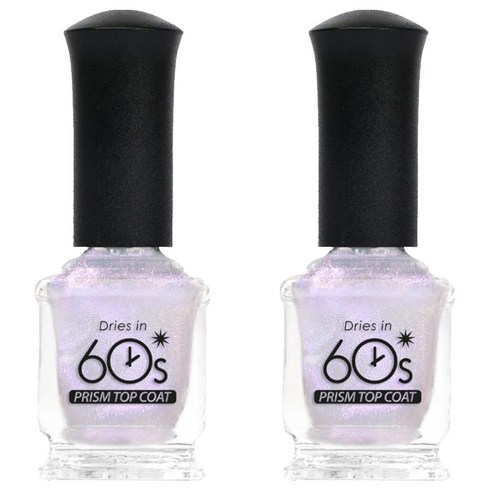 위드샨 60초 매니큐어, 프리즘 탑코트, 15ml, 2개