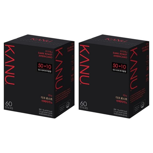 카누 다크 로스트 아메리카노 원두커피스틱, 1.6g, 60개입, 2개