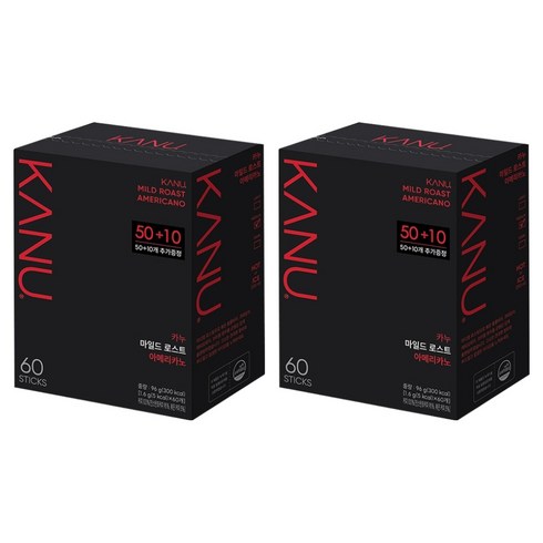 카누 마일드 로스트 아메리카노 원두커피스틱, 1.6g, 60개입, 2개