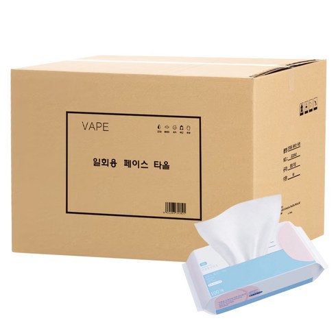 VAPE 팝업 타입 일회용 페이스 타올, 100매, 60개