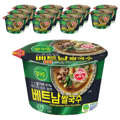 오뚜기 컵누들 베트남 쌀국수, 88.5g, 12개