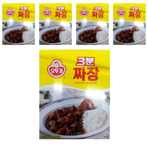 오뚜기3분 짜장, 200g, 5개